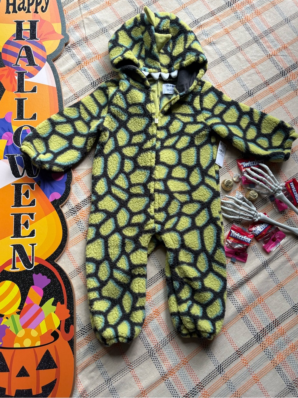 NWT Unisex Hooded Dinosaur One-Piece Costume for Toddler